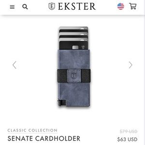 Ekster Senate Card Holder Steele Blue